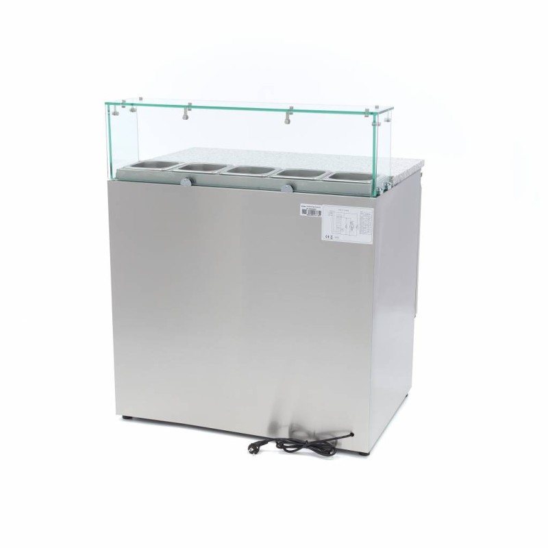 Maxima - Réfrigérateur à pizza professionnel - 90 cm  -  5 bacs GN 1/6