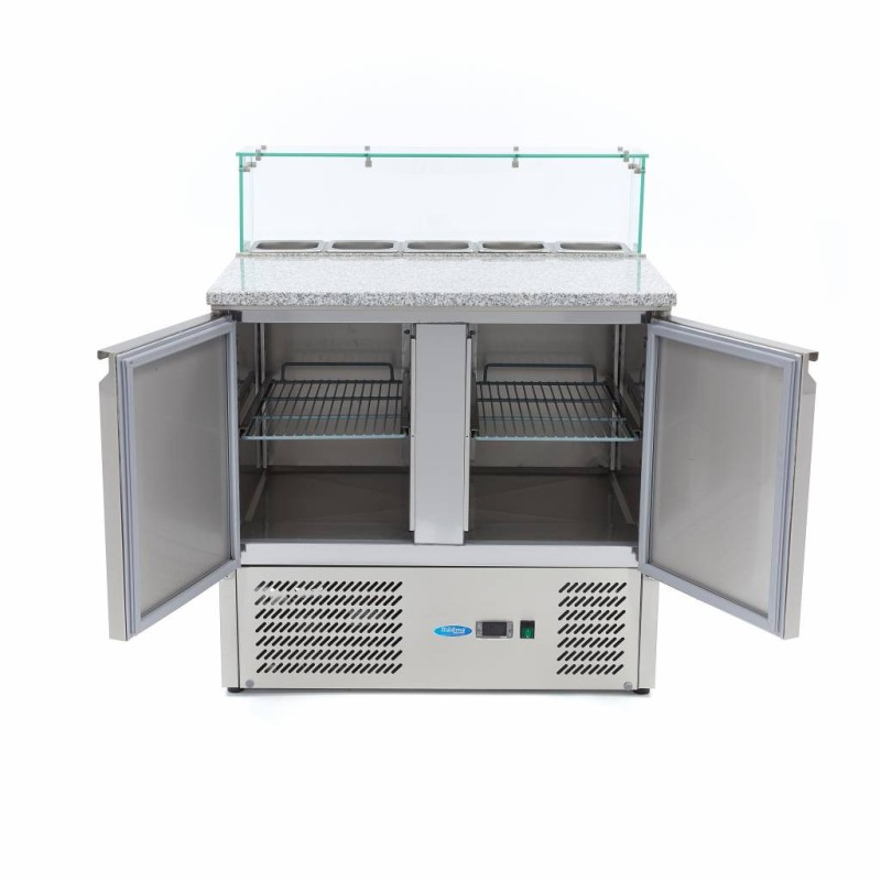 Maxima - Réfrigérateur à pizza professionnel - 90 cm  -  5 bacs GN 1/6