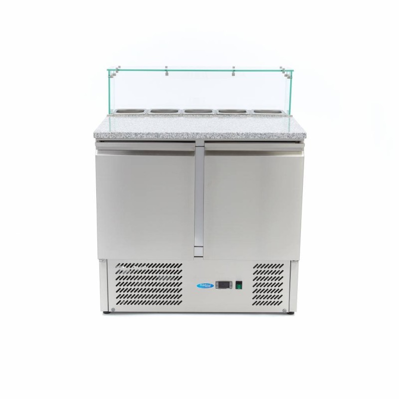 Maxima - Réfrigérateur à pizza professionnel - 90 cm  -  5 bacs GN 1/6