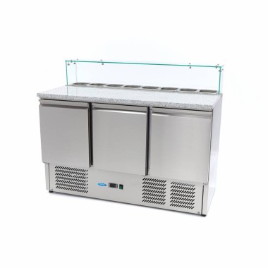 Maxima - Réfrigérateur à pizza - 137cm - 3 portes -  8 x 1/6 GN