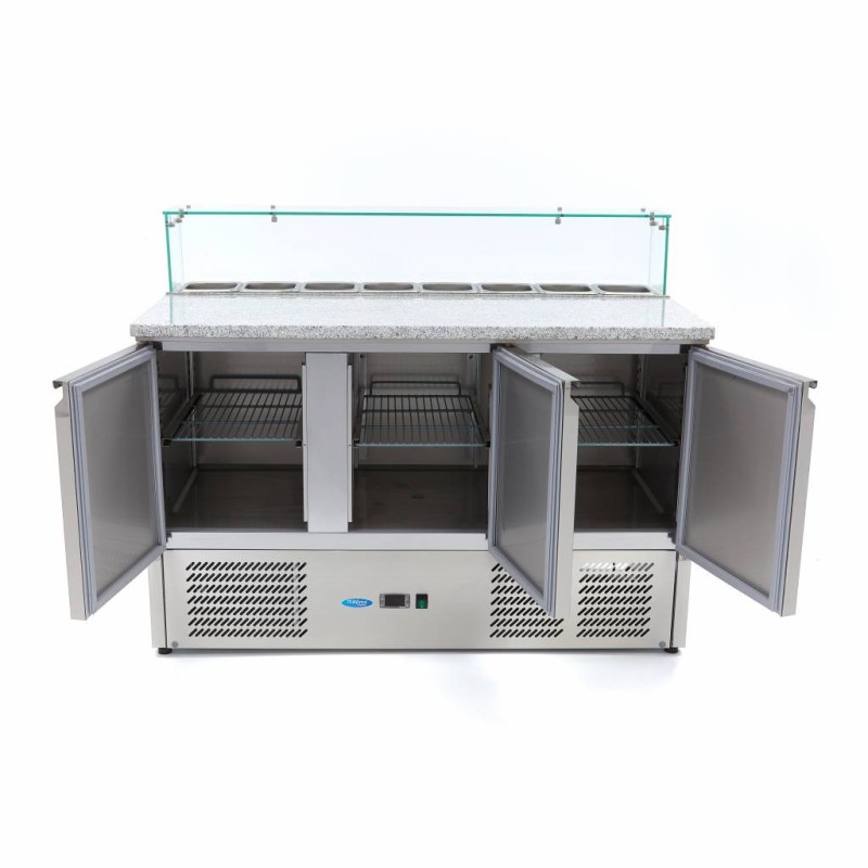 Maxima - Réfrigérateur à pizza - 137cm - 3 portes -  8 x 1/6 GN