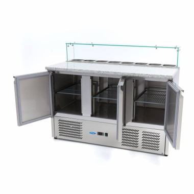 Maxima - Réfrigérateur à pizza - 137cm - 3 portes -  8 x 1/6 GN