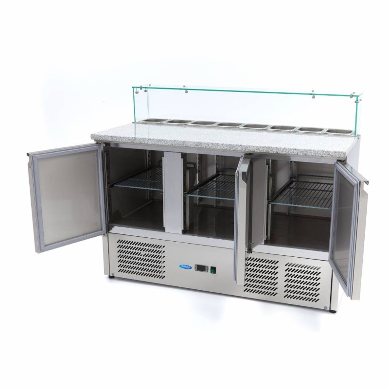 Maxima - Réfrigérateur à pizza - 137cm - 3 portes -  8 x 1/6 GN