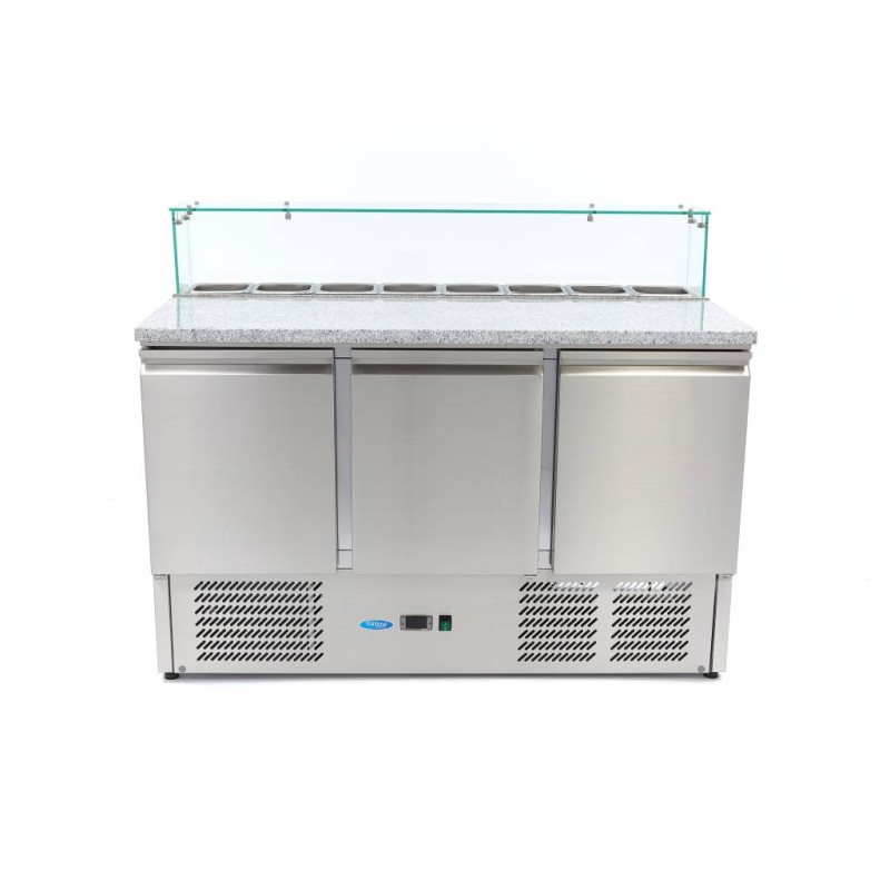 Maxima - Réfrigérateur à pizza - 137cm - 3 portes -  8 x 1/6 GN