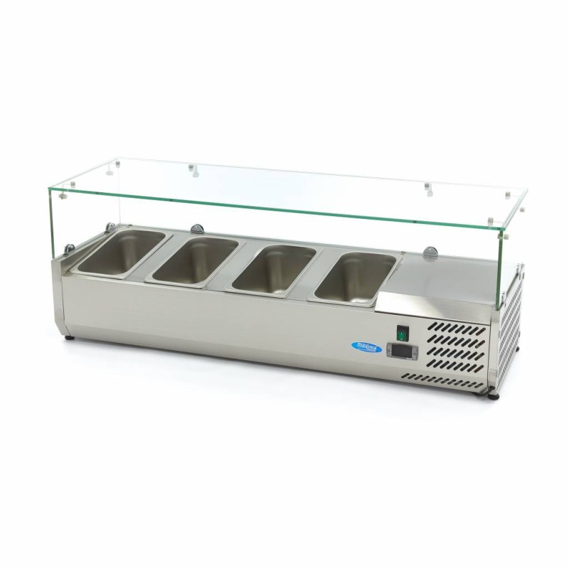 Maxima - Saladette de comptoir - 120cm -  4 bacs GN 1/3