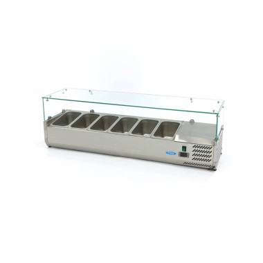 Maxima - Saladette sur plan de travail - 140cm -  6 bacs GN 1/3