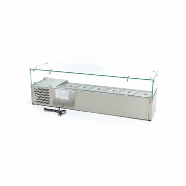Maxima - Saladette sur plan de travail - 140cm -  6 bacs GN 1/3