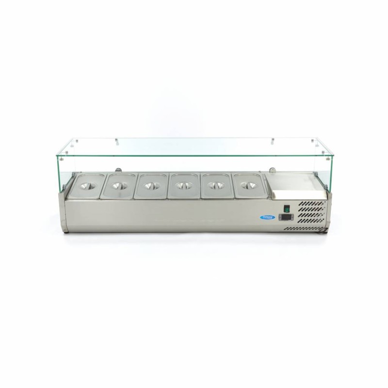 Maxima - Saladette sur plan de travail - 140cm -  6 bacs GN 1/3