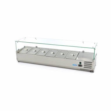 Maxima - Saladette de comptoir - 150cm - 6 bacs GN 1/3