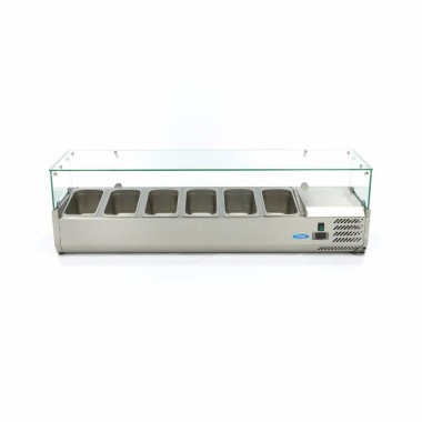 Maxima - Saladette de comptoir - 150cm - 6 bacs GN 1/3