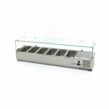 Maxima - Saladette de comptoir - 150cm - 6 bacs GN 1/3