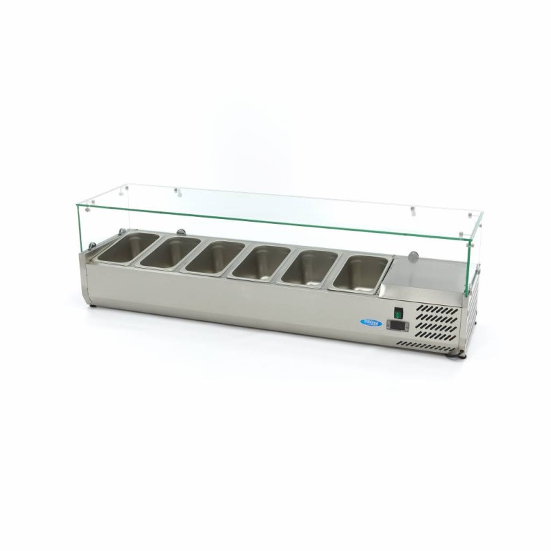 Maxima - Saladette de comptoir - 150cm - 6 bacs GN 1/3