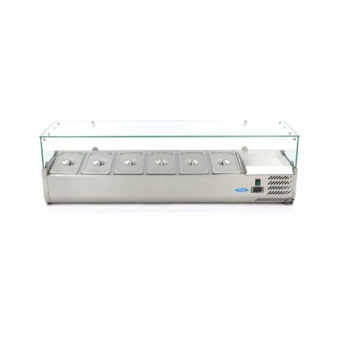 Maxima - Saladette de comptoir - 150cm - 6 bacs GN 1/3
