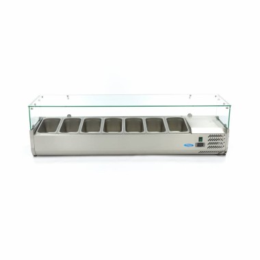 Maxima -Saladette sur plan de travail - 160 cm - 7 bacs GN 1/3