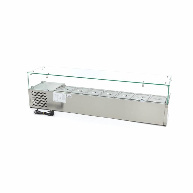 Maxima -Saladette sur plan de travail - 160 cm - 7 bacs GN 1/3