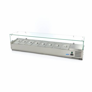 Maxima - Réfrigérateur de préparation de comptoir - 180cm - 8 bacs GN 1/3