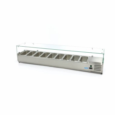 Maxima - Réfrigérateur de préparation  - 200 cm -  9 bacs GN 1/3