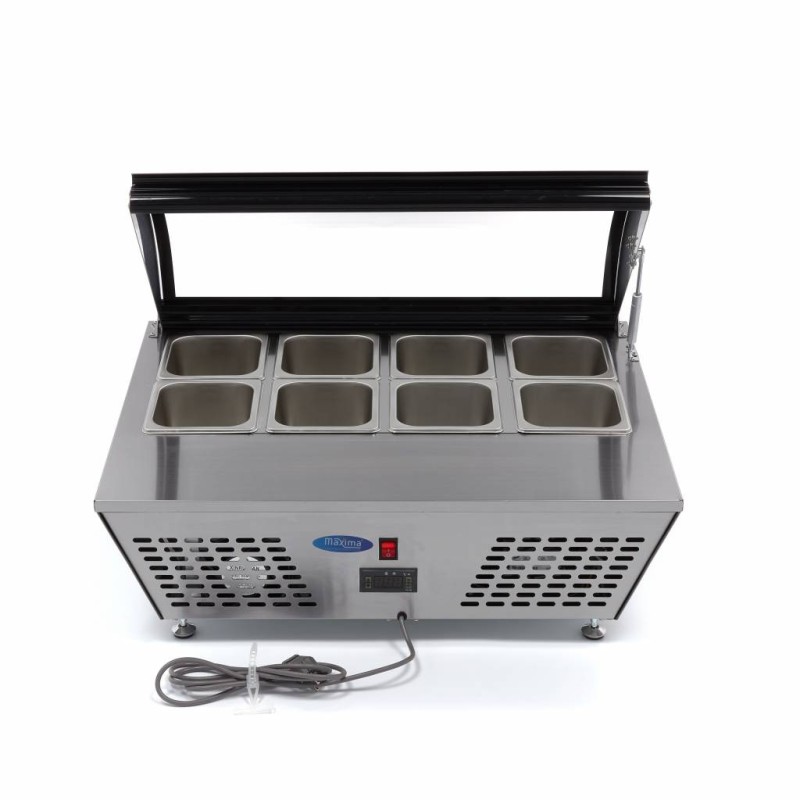 Maxima - Saladette - 67L - comprenant 8 bacs GN 1/6 - Sur table