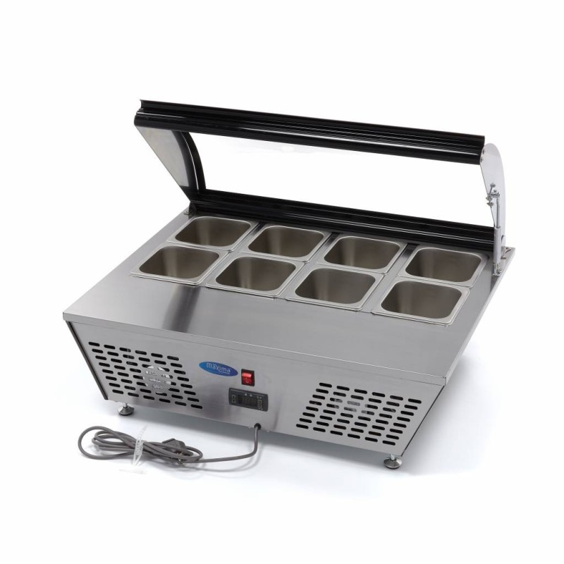 Maxima - Saladette - 67L - comprenant 8 bacs GN 1/6 - Sur table