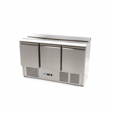 Maxima - Saladette - 400L - 137cm - 3 portes - avec planche à découper