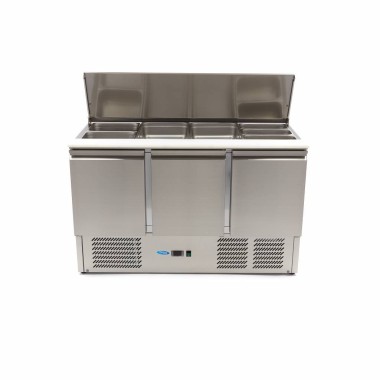 Maxima - Saladette - 400L - 137cm - 3 portes - avec planche à découper