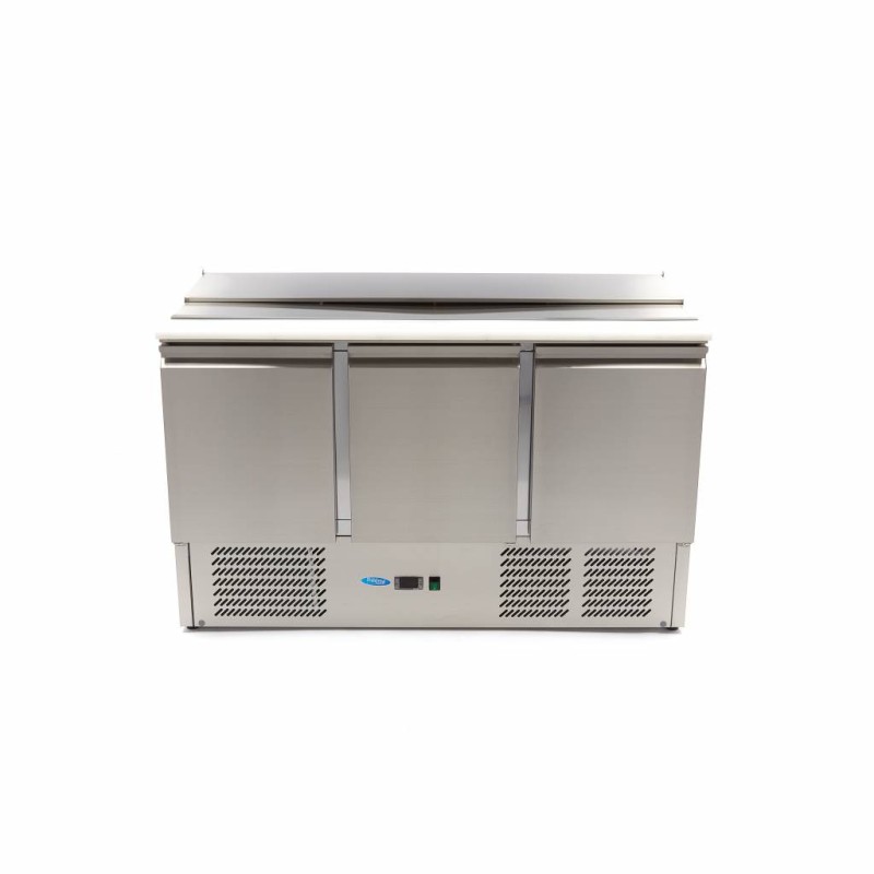 Maxima - Saladette - 400L - 137cm - 3 portes - avec planche à découper