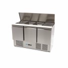 Maxima - Saladette - 400L - 137cm - 3 portes - avec planche à découper