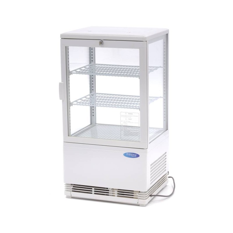 Maxima - Réfrigérateur vitrine - 58L - 43cm - Blanc