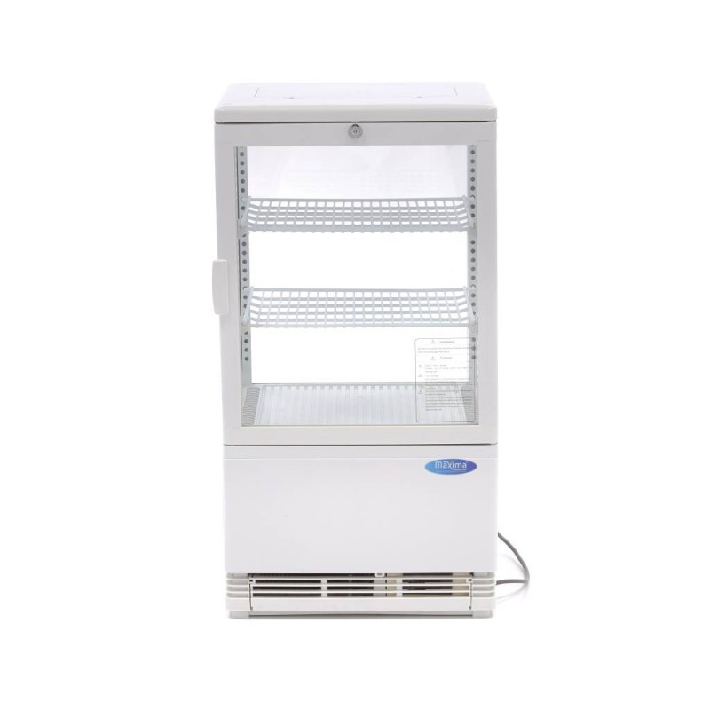 Maxima - Réfrigérateur vitrine - 58L - 43cm - Blanc
