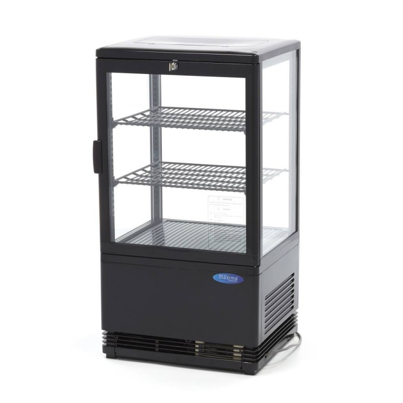 Maxima - Réfrigérateur vitré - 58L - 43cm - Noir