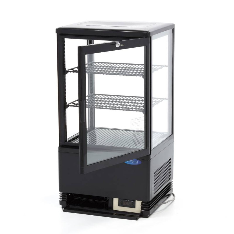 Maxima - Réfrigérateur vitré - 58L - 43cm - Noir