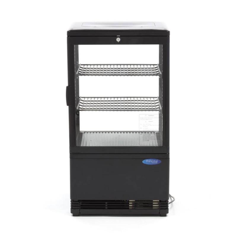 Maxima - Réfrigérateur vitré - 58L - 43cm - Noir