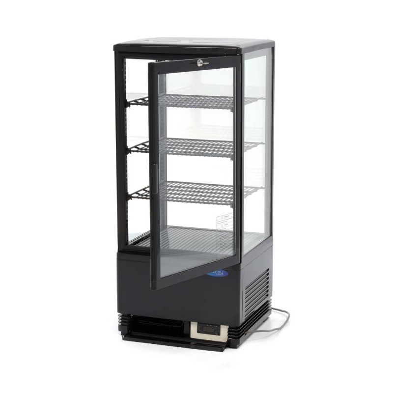 Maxima - Réfrigérateur vitrine - 78L - 43cm - Noir
