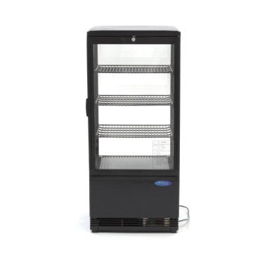 Maxima - Réfrigérateur vitrine - 78L - 43cm - Noir