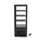 Maxima - Réfrigérateur vitrine - 78L - 43cm - Noir