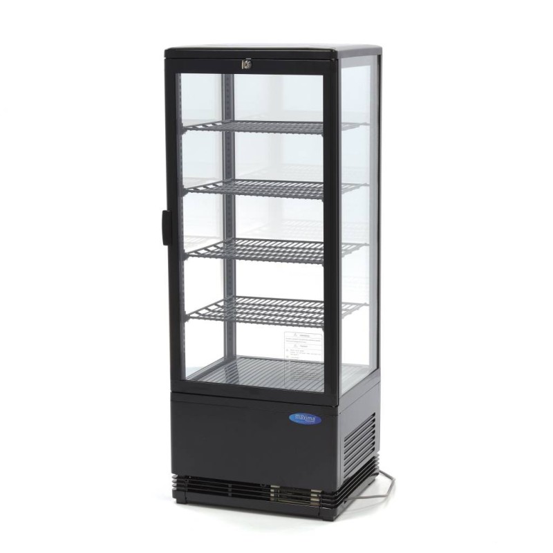 Maxima - Réfrigérateur vitré - 98L - 43cm - Noir