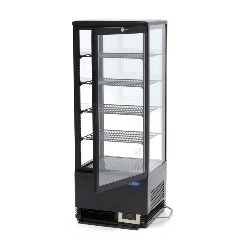 Maxima - Réfrigérateur vitré - 98L - 43cm - Noir