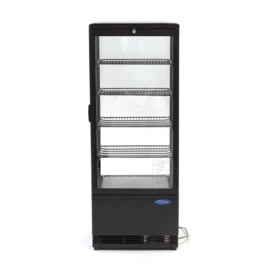 Maxima - Réfrigérateur vitré - 98L - 43cm - Noir
