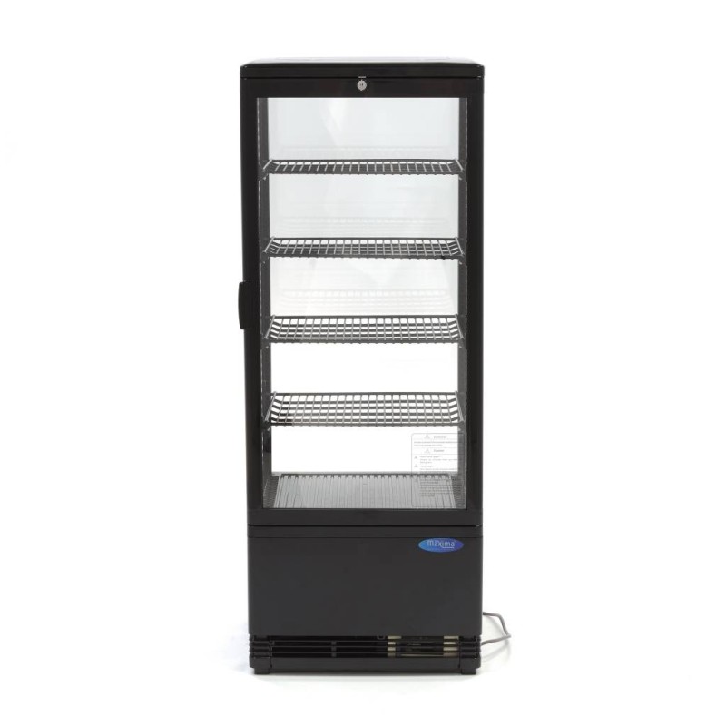 Maxima - Réfrigérateur vitré - 98L - 43cm - Noir