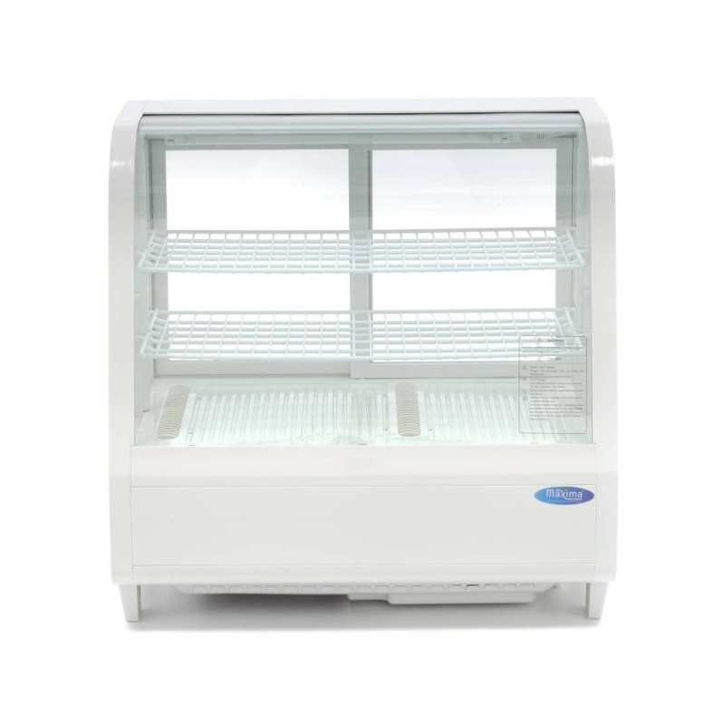 Maxima - Réfrigérateur Vitrine - 100L - 68cm - Blanc
