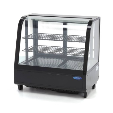 Maxima - Vitrine réfrigérée - 100L - 68cm - Noir - Porte Coulissante arrière