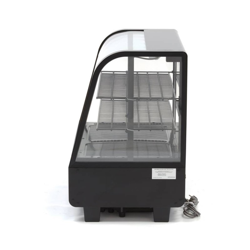 Maxima - Vitrine réfrigérée - 100L - 68cm - Noir - Porte Coulissante arrière