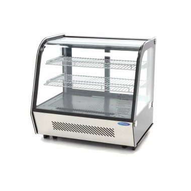 Maxima - Réfrigérateur vitrine - 120L - 70cm - Portes coulissantes arrière