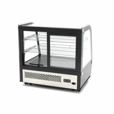 Maxima - Réfrigérateur vitrine - 120L - 70cm - Portes coulissantes arrière