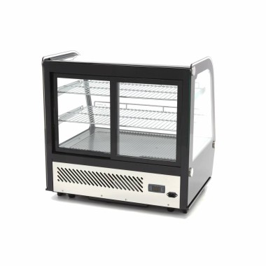 Maxima - Réfrigérateur vitrine - 120L - 70cm - Portes coulissantes arrière