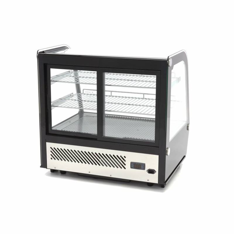 Maxima - Réfrigérateur vitrine - 120L - 70cm - Portes coulissantes arrière