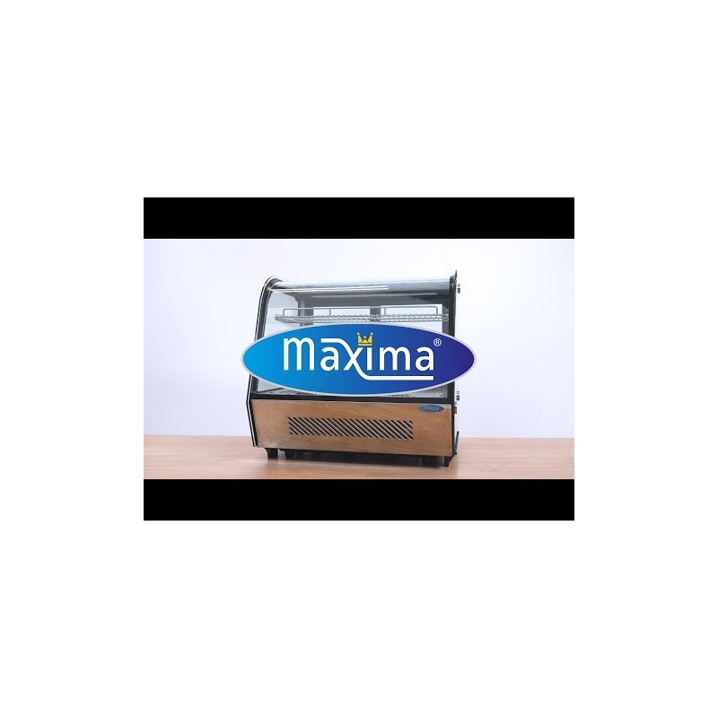 Maxima - Réfrigérateur vitrine - 120L - 70cm - Portes coulissantes arrière