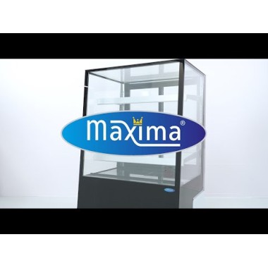 Maxima - Réfrigérateur vitré - 400L - 90cm - sur roulettes