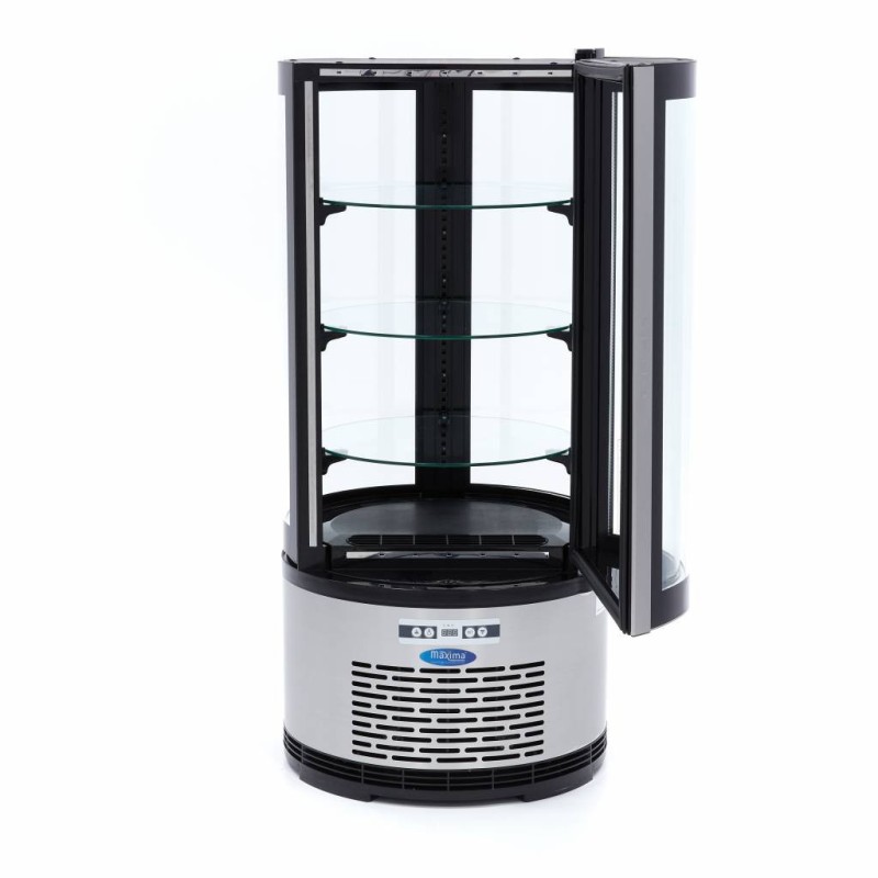 Maxima - Réfrigérateur Vitrine - 100L - 48cm - Rond