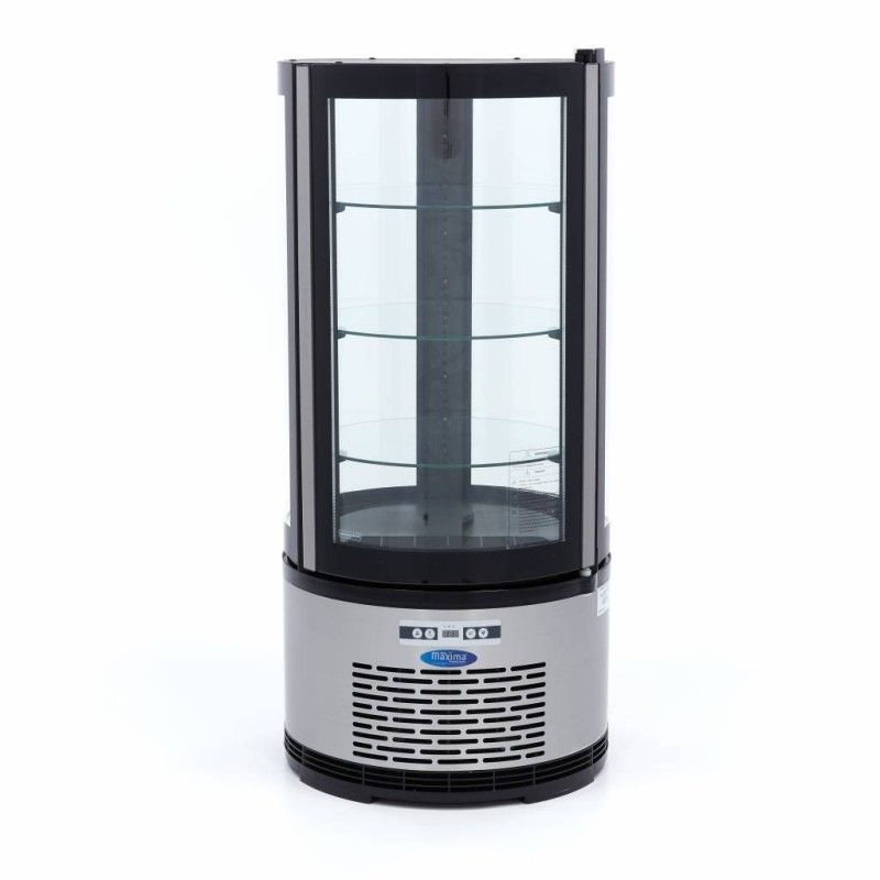 Maxima - Réfrigérateur Vitrine - 100L - 48cm - Rond